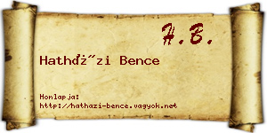 Hatházi Bence névjegykártya